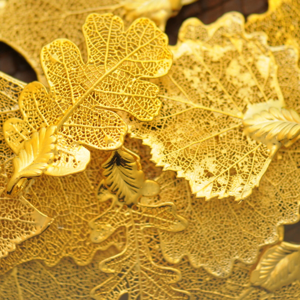Real Leaves in 24K Gold