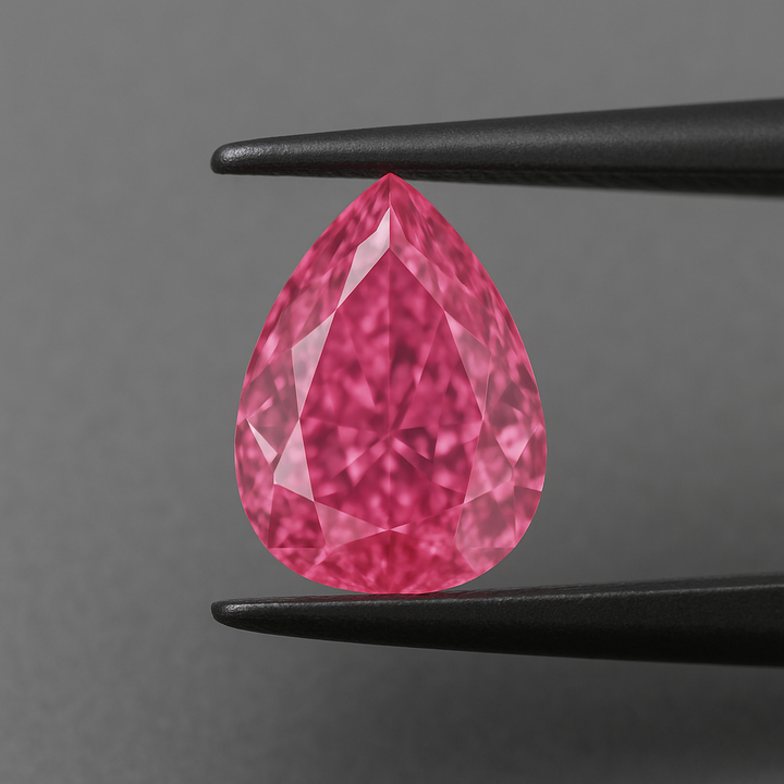 Vivid Pink Pear Shape - IGI Certified Lab Grown Diamonds