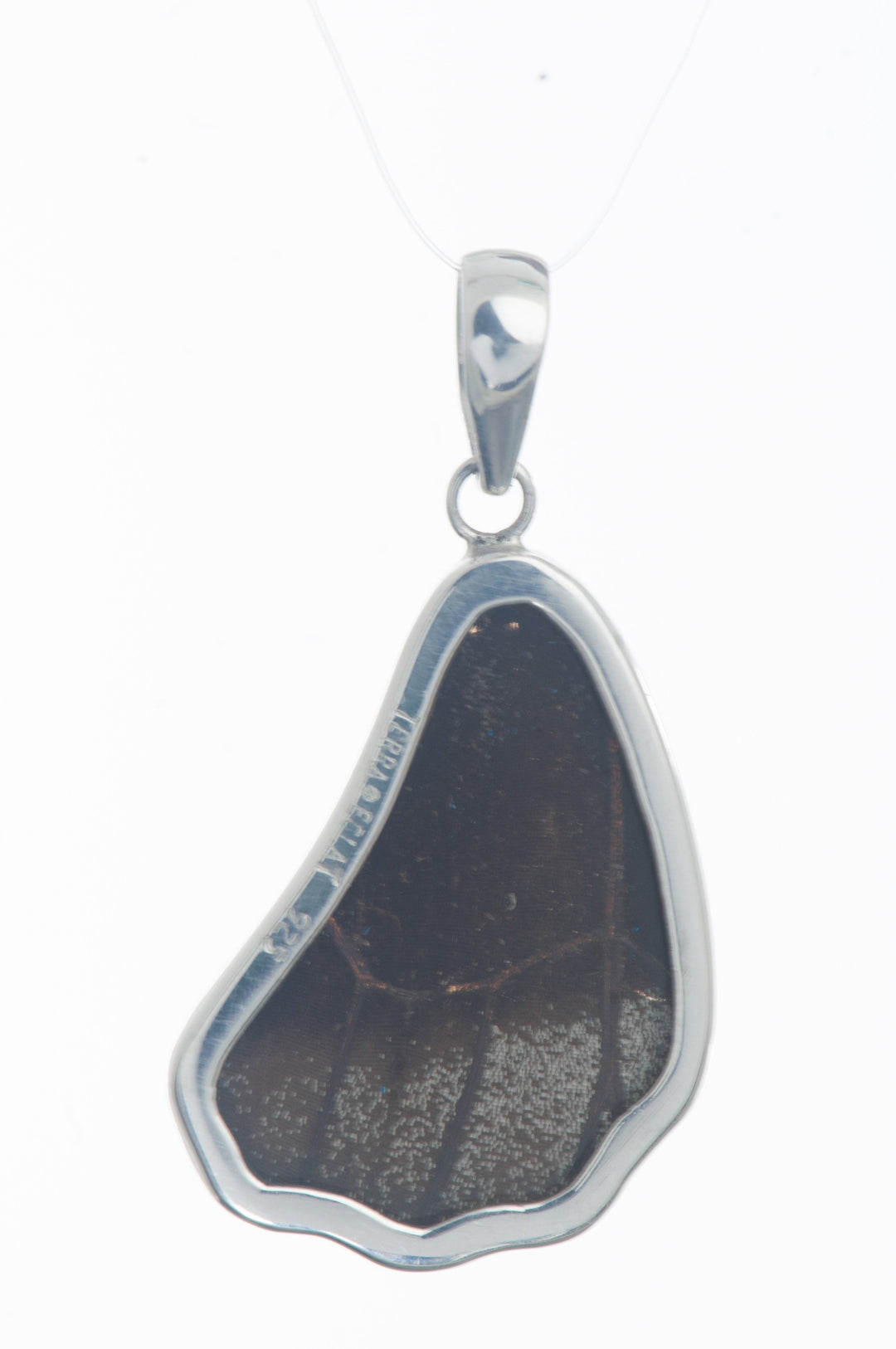 9--A-SB-1B-Silver-butterfly-pendant-Royal-Blue-Wing-Shaped-Papilio-Ulysses