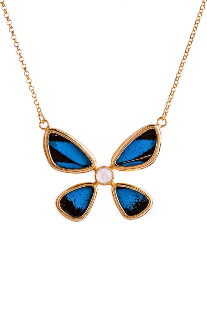 5--A-4B-6F-Gold-butterfly-necklace-with-blue-topaz-birthstone-Royal-Blue-Papilio-Ulysses