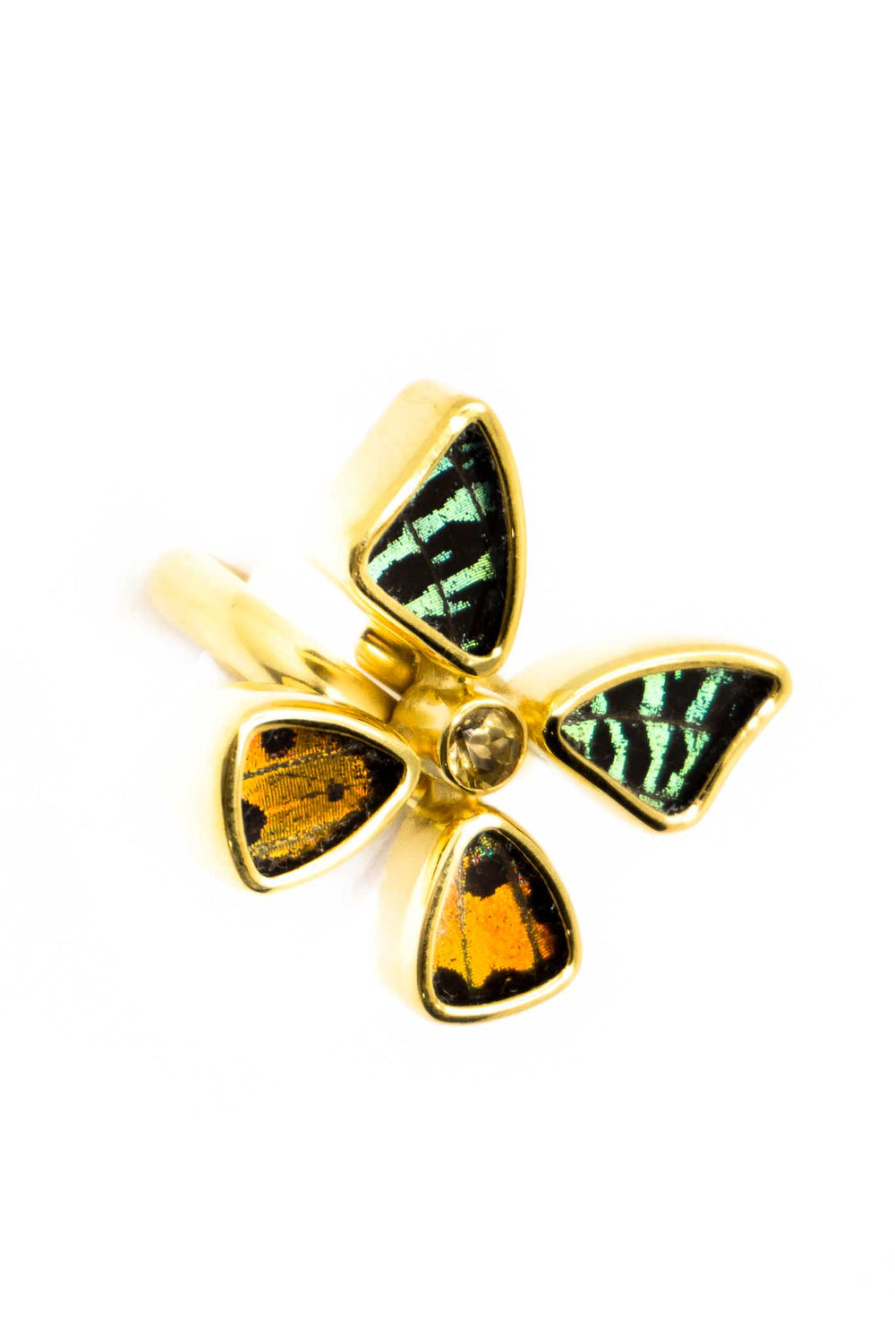 2--A-4D-2F-Gold-butterfly-ring-with-citrine-birthstone-Shimmering-Rainbow-Green-Chrysiridia-Madagascariensis