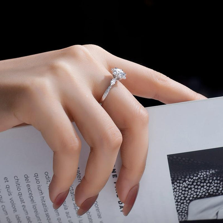 White Gold 0.5ct Snowflake Diamond Engagement Ring