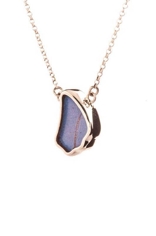 5--A-SC-1B-Silver-butterfly-necklace-Iridescent-Blue-Wing-Shaped-Morpho-Didius