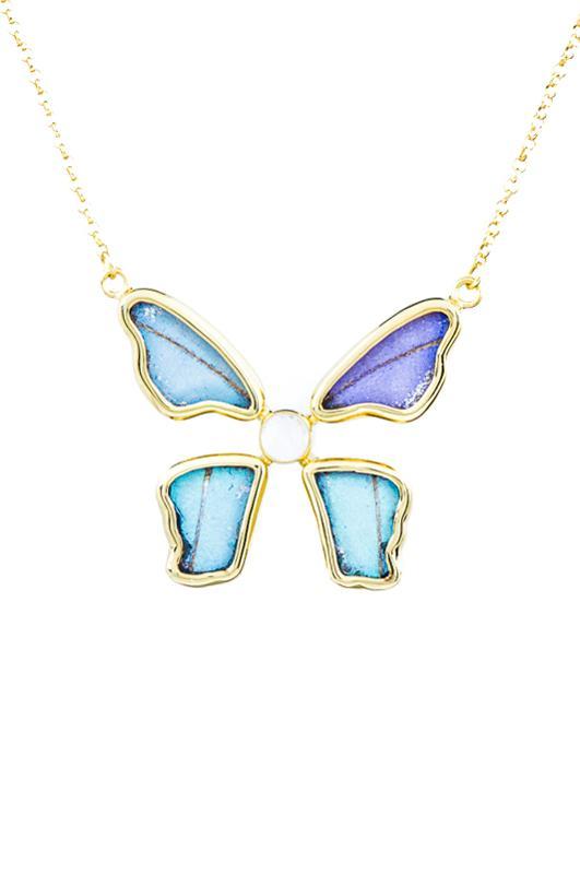 4--A-4B-3F-Gold-butterfly-necklace-with-blue-topaz-birthstone-Iridescent-Blue-Morpho-Didius
