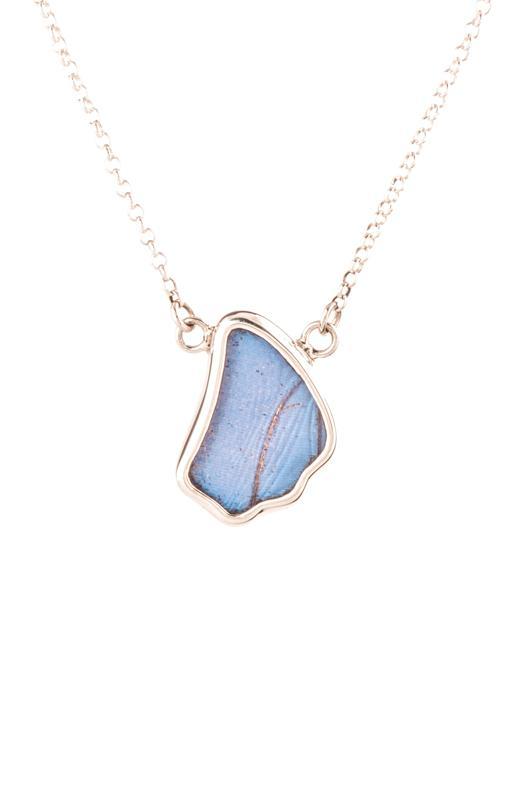 4--A-SC-1B-Silver-butterfly-necklace-Iridescent-Blue-Wing-Shaped-Morpho-Didius