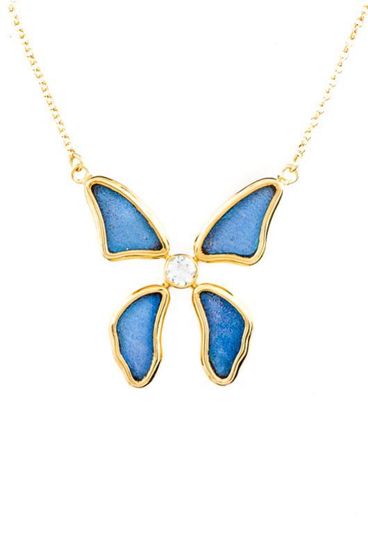 6--A-4B-3F-Gold-butterfly-necklace-with-blue-topaz-birthstone-Iridescent-Blue-Morpho-Didius
